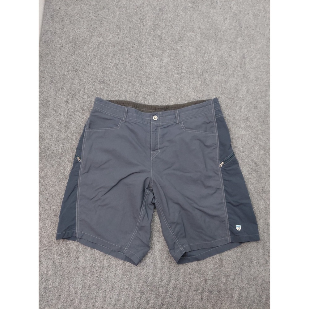 Kuhl Mutiny River Shorts Mens 40x10 Blue Nylon Quick Dry Hiking Outdoor Fishing